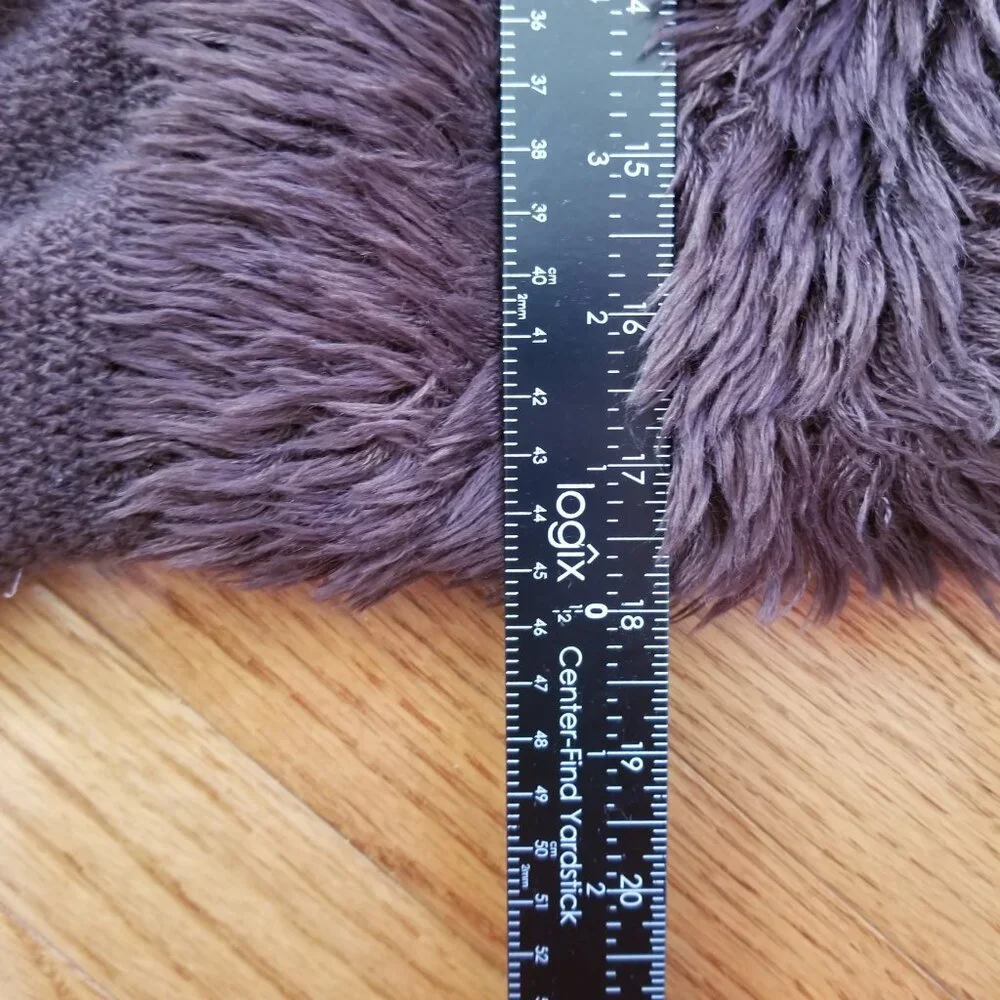 Brown faux fur scarf - Picture 6 of 7